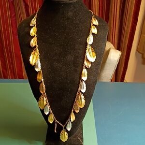 Napier Gold and Silver Leaf Necklace